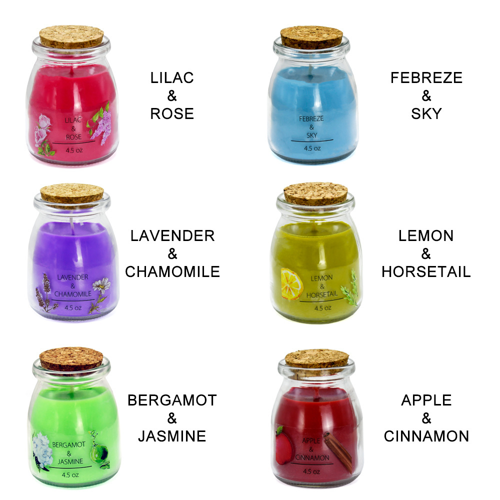 Scented Candles In Square Glass Jar